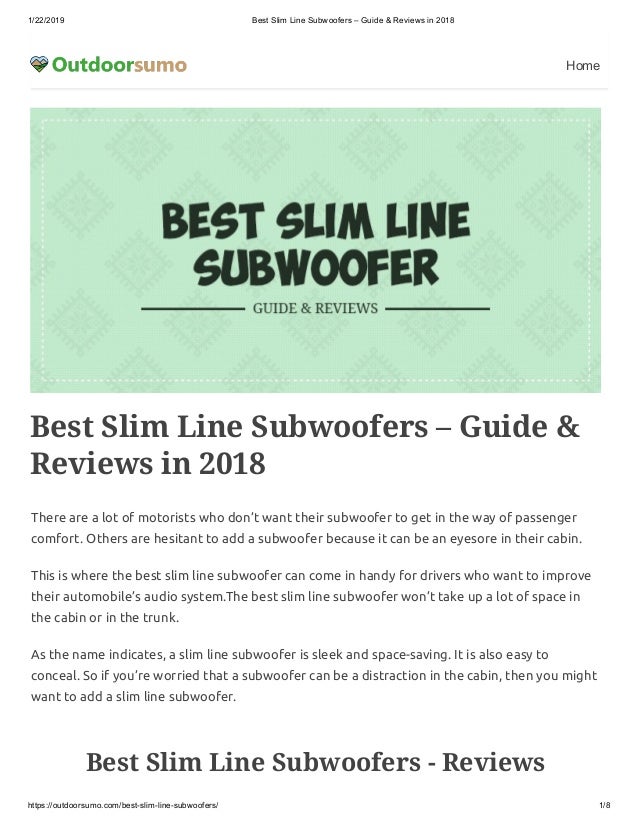 best shallow subwoofer 2018