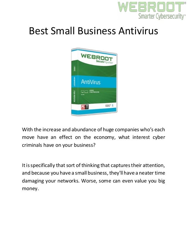 best antivirus for small business
