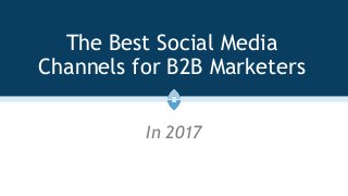 The Best Social Media
Channels for B2B Marketers
In 2017
 