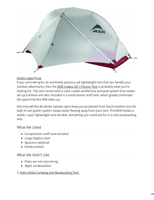 Best Solo Backpacking Tent Top 5 Review