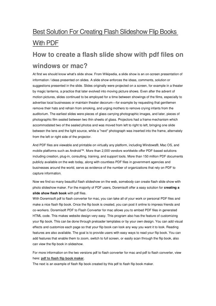 pdf to swf flip book