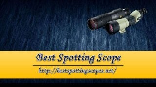 Best Spotting Scope