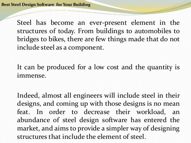 Best Steel Design Software