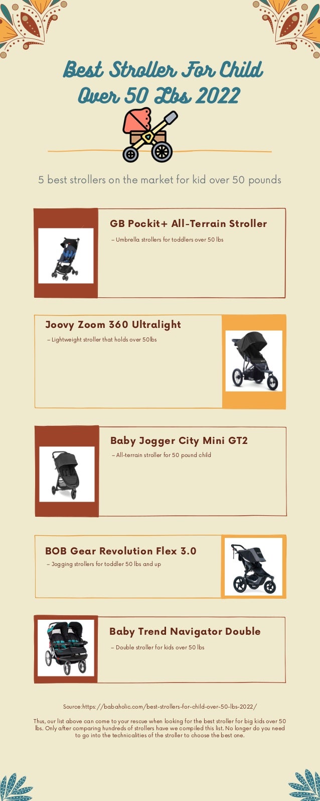 Best stroller for child over 50 lbs 2022