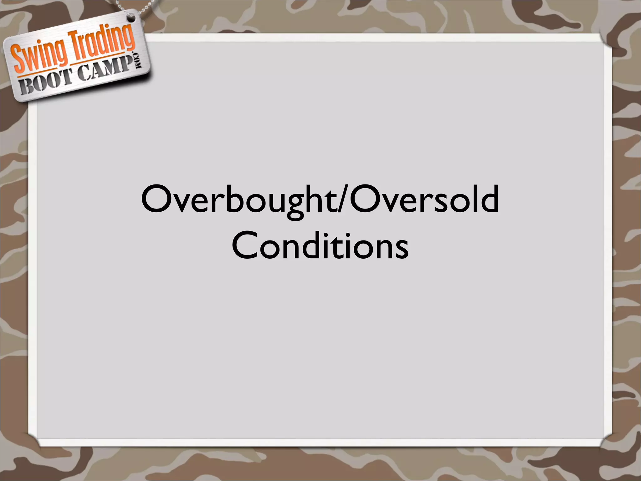 Overbought/Oversold
    Conditions
 