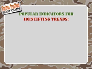 POPULAR INDICATORS FOR
  IDENTIFYING TRENDS:
 