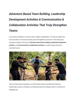 Best Team Building Activities in Gurgaon.pdf