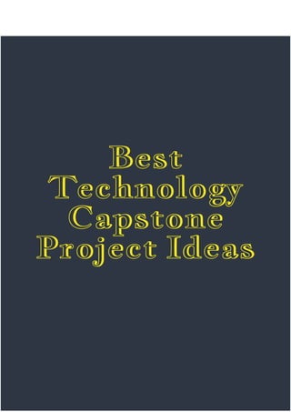 science capstone project ideas