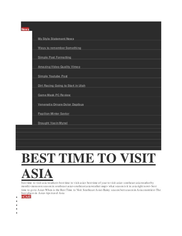 Best Time To Visit Vietnam