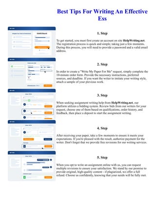 Best Tips For Writing An Effective Ess | PDF