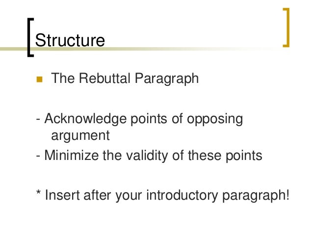 structure of rebuttal essay