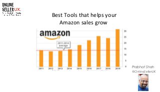 1
@OnlineSellerUK
Prabhat Shah
Best Tools that helps your
Amazon sales grow
 
