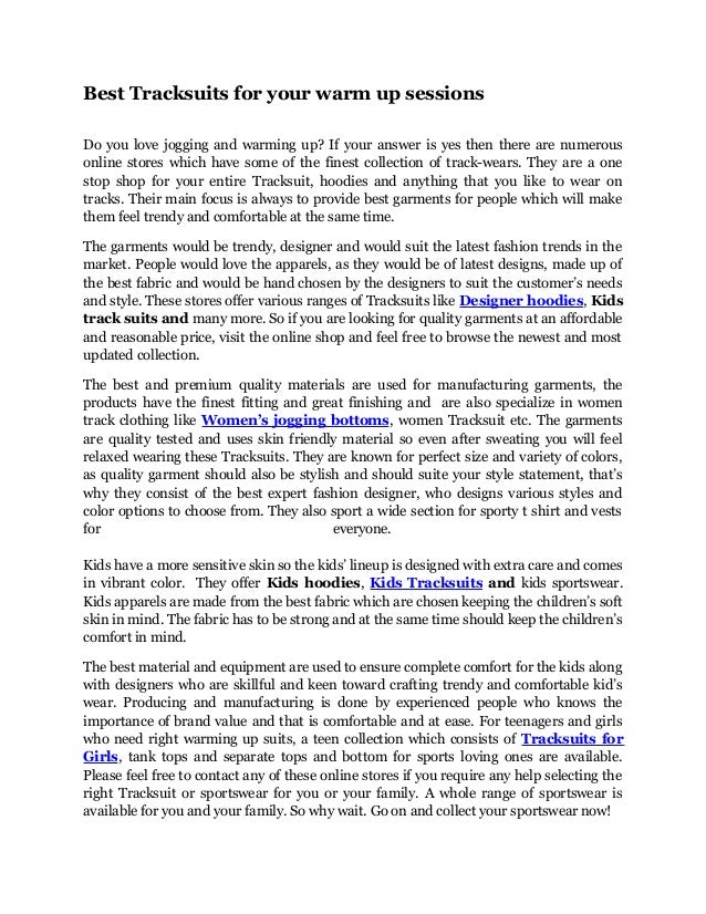 warm up tracksuits