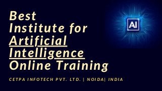 Best
Institute for
Artificial
Intelligence
Online Training
C E T P A I N F O T E C H P V T . L T D . | N O I D A | I N D I A
 