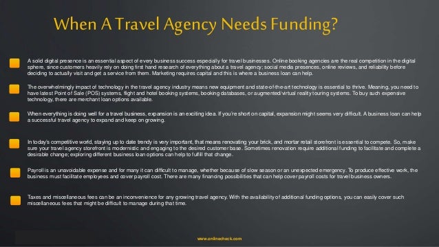 Best Travel Agency Business Loans And Financing
