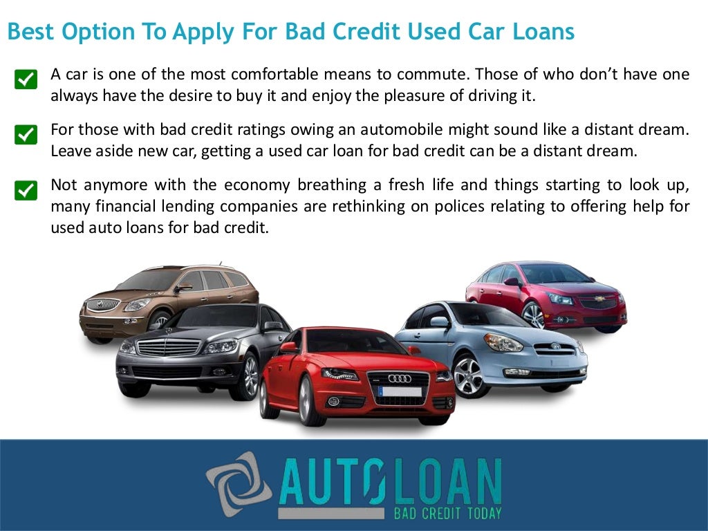 Best Used Car Loans For Bad Credit People
