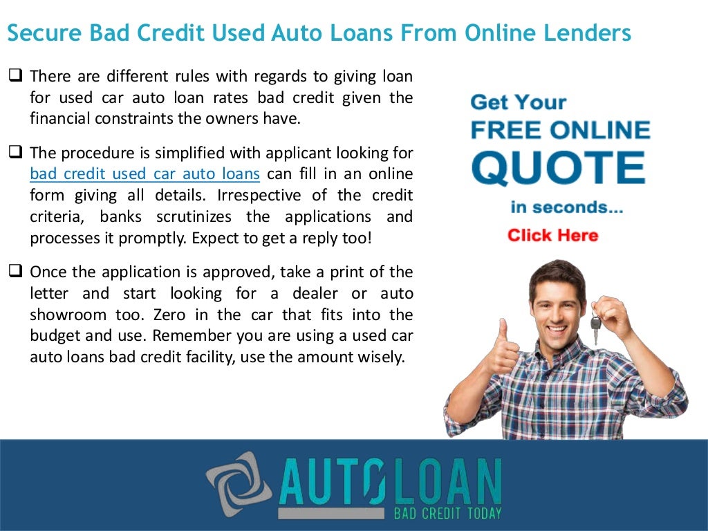 Best Used Car Loans For Bad Credit People