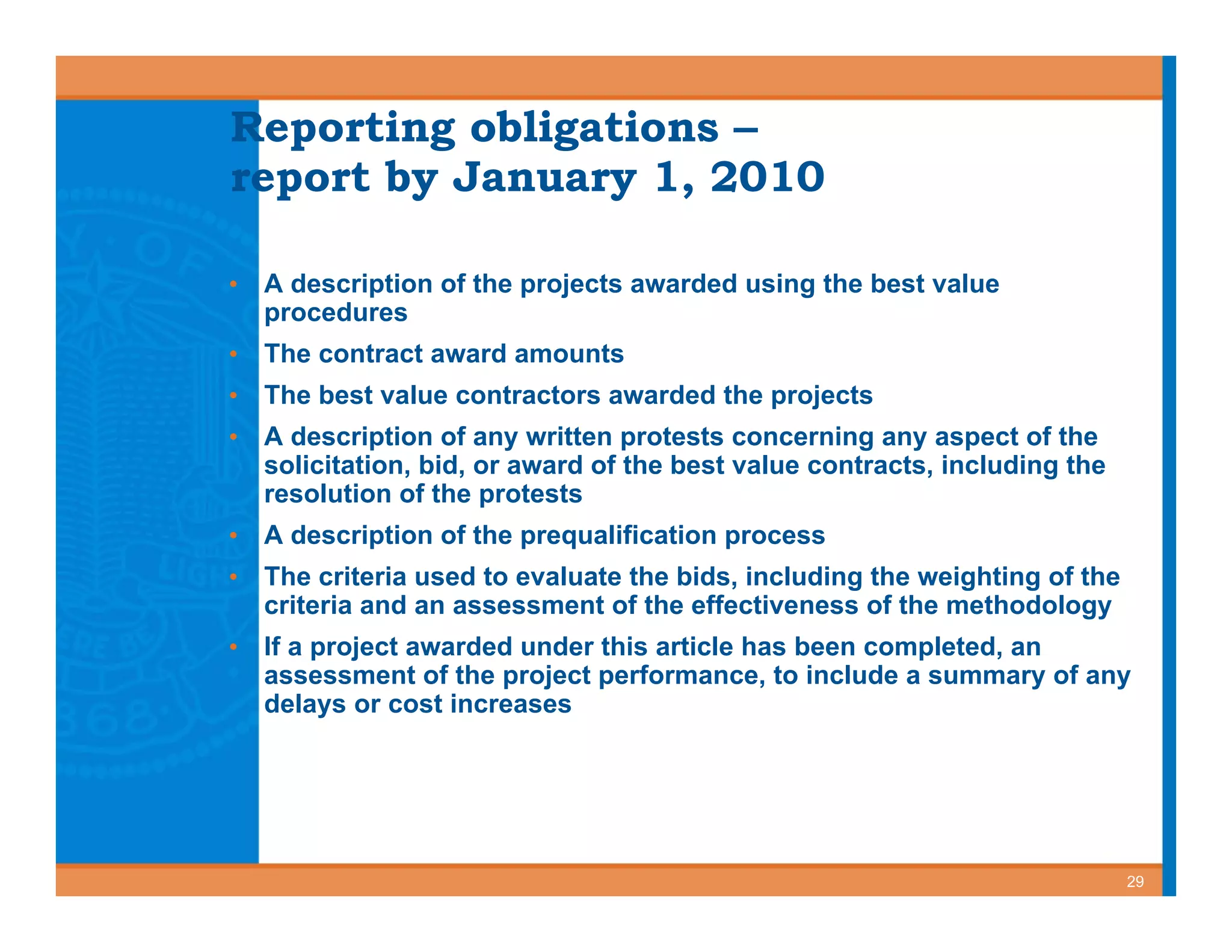 Best Value Contracting for Public Works