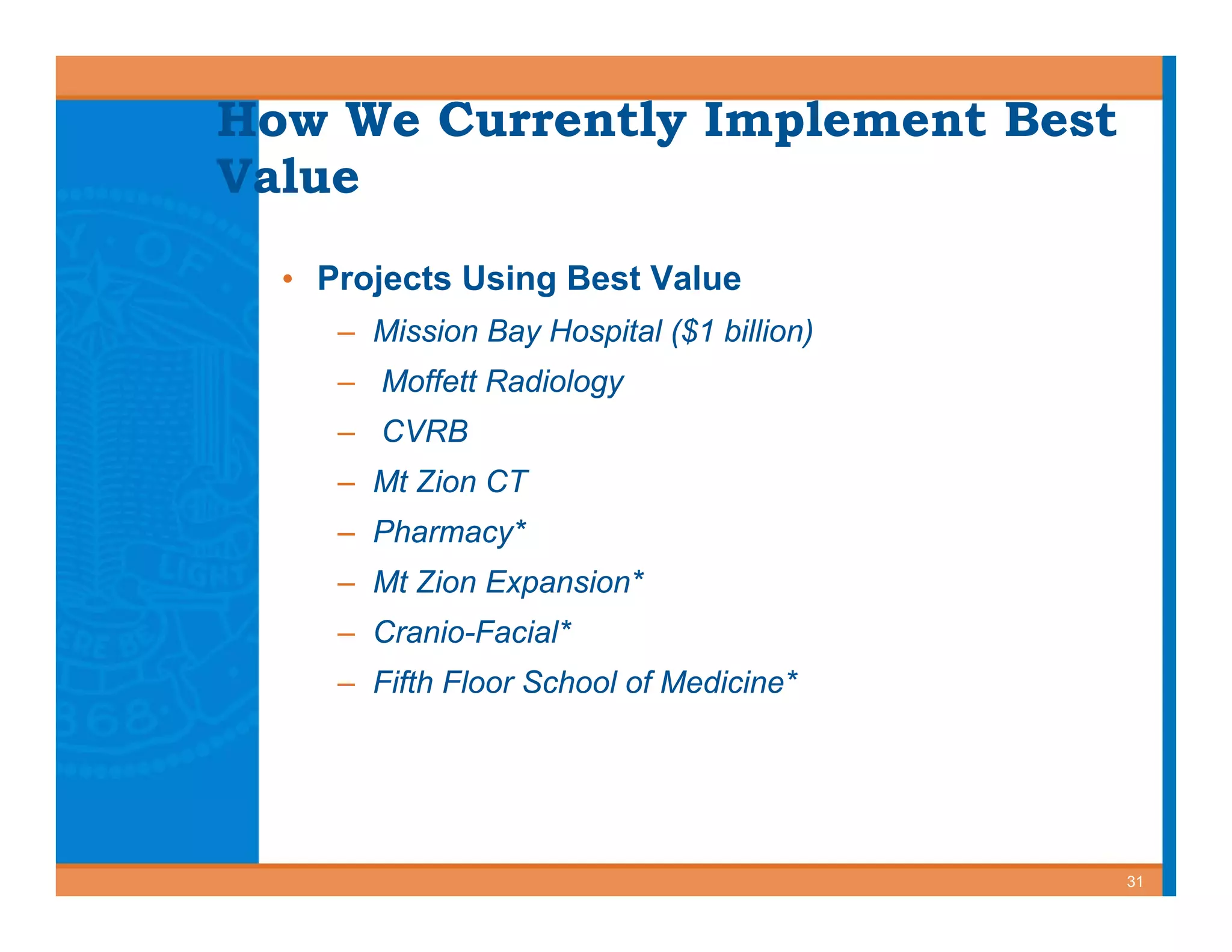 Best Value Contracting for Public Works