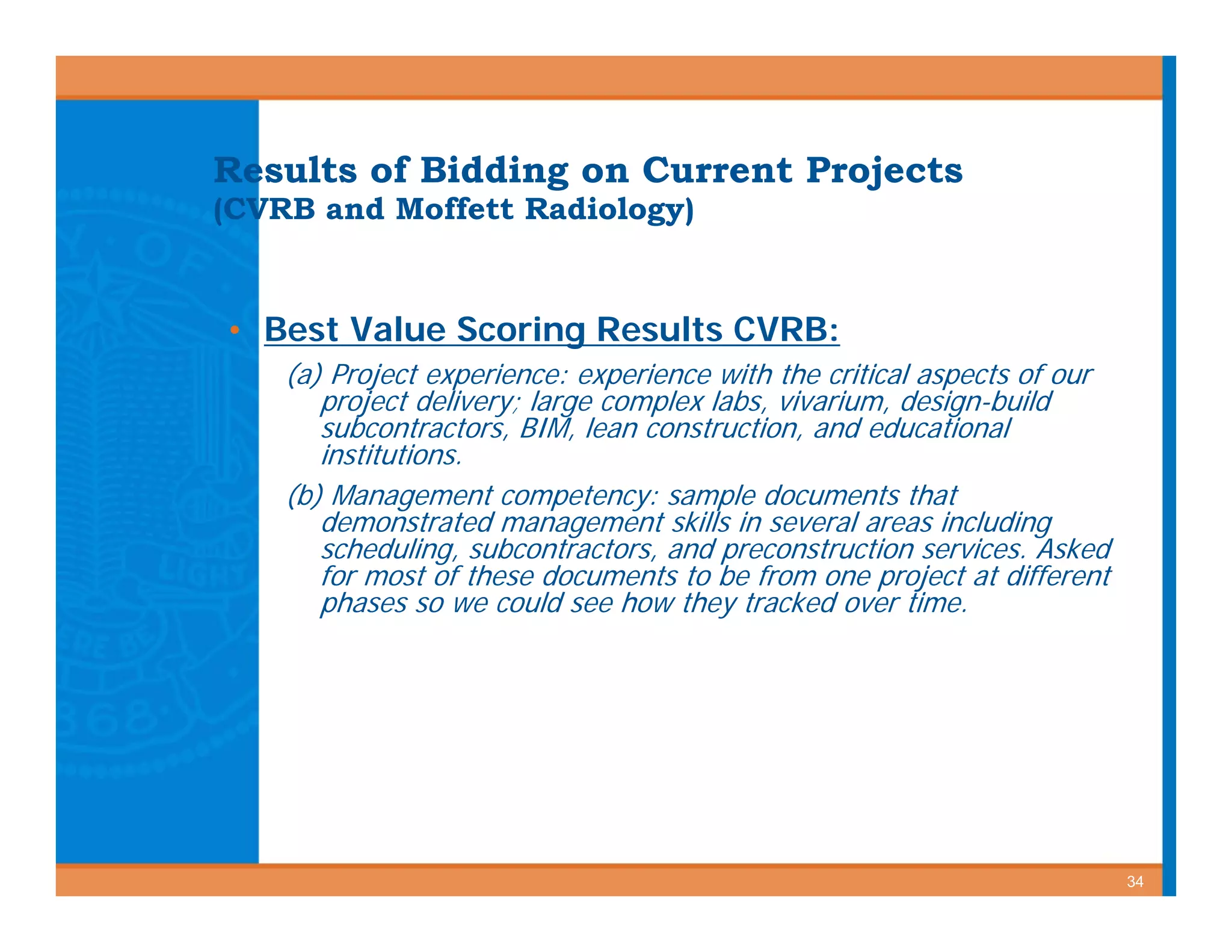 Best Value Contracting for Public Works
