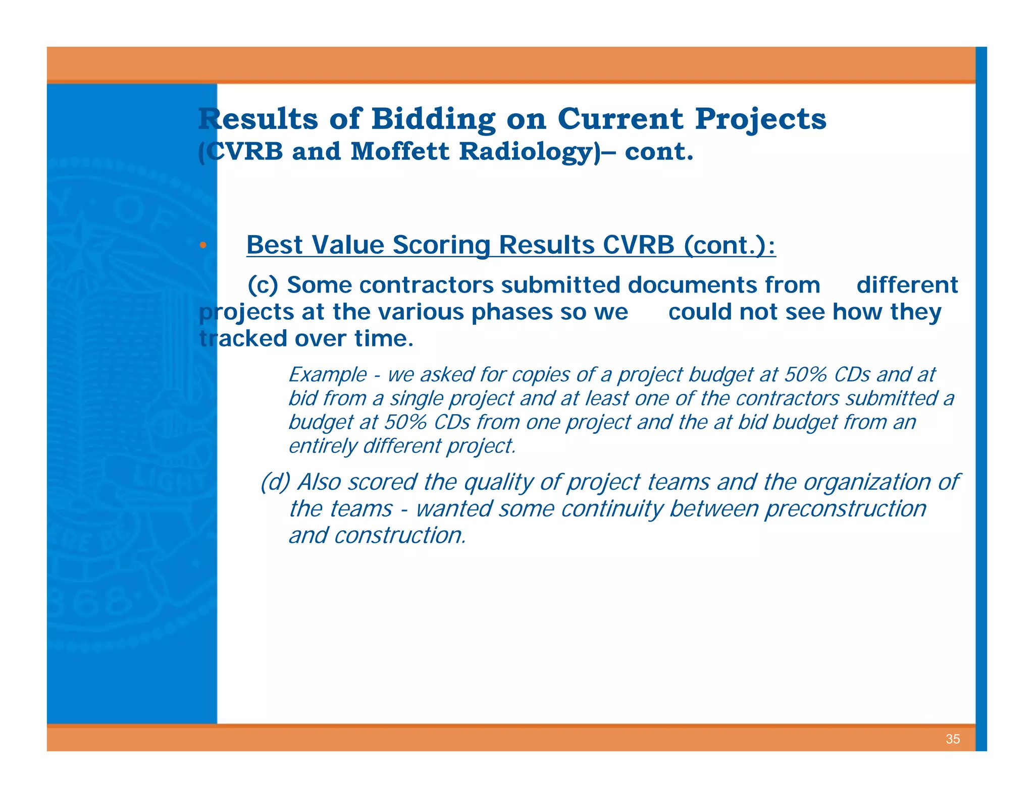 Best Value Contracting for Public Works