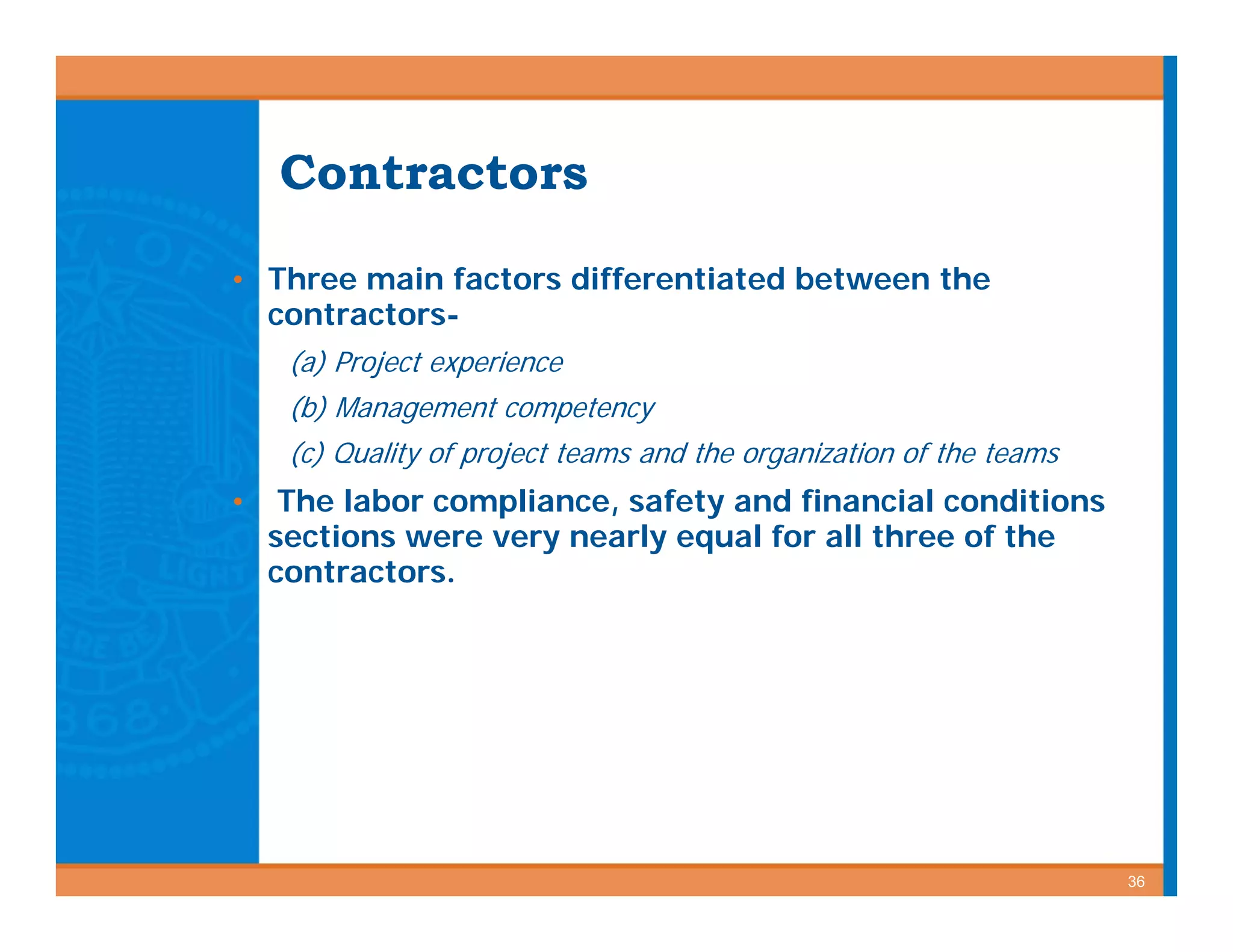 Best Value Contracting for Public Works