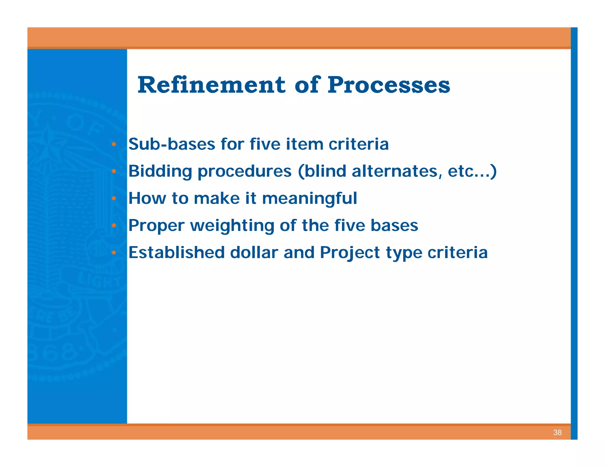 Best Value Contracting for Public Works