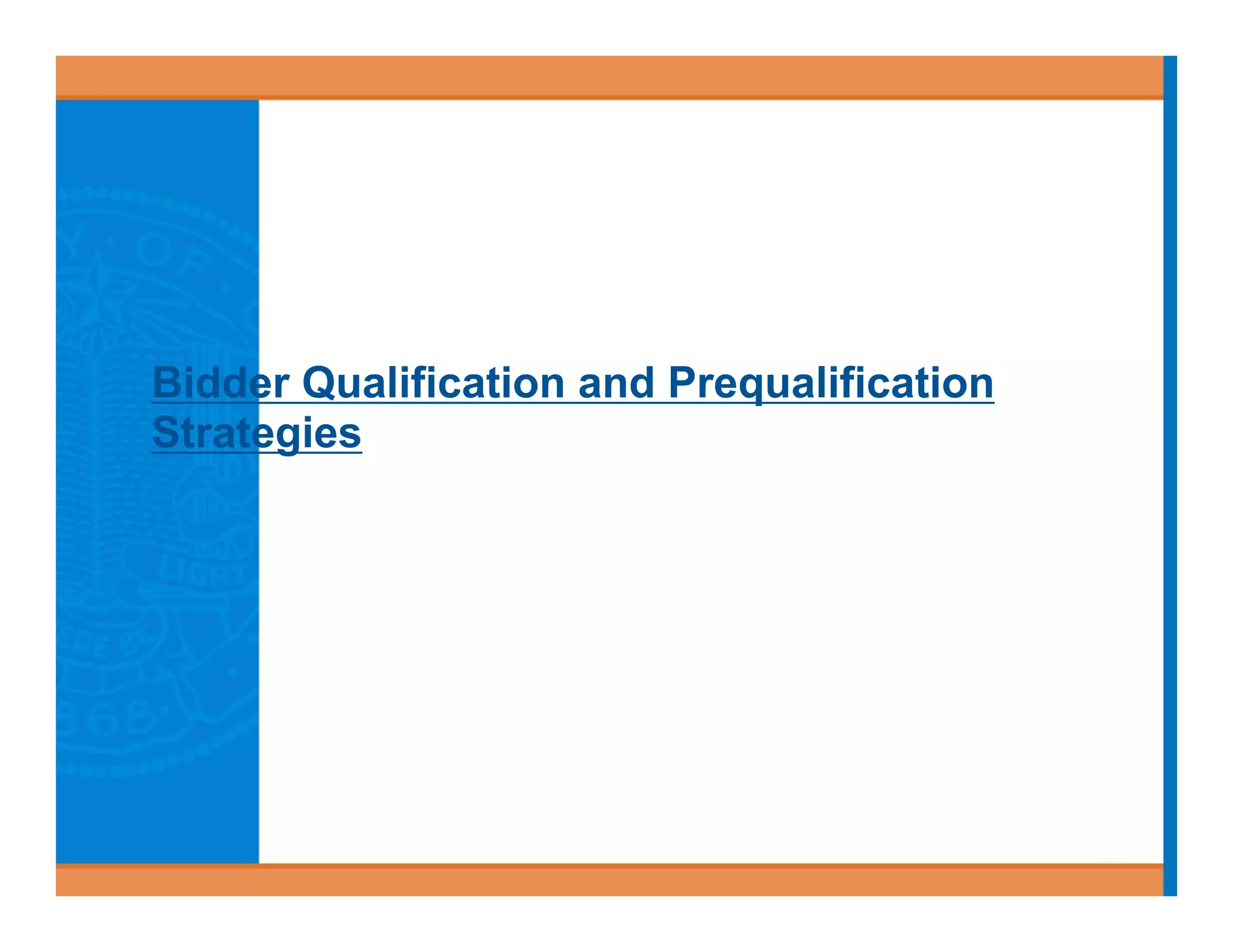 Best Value Contracting for Public Works