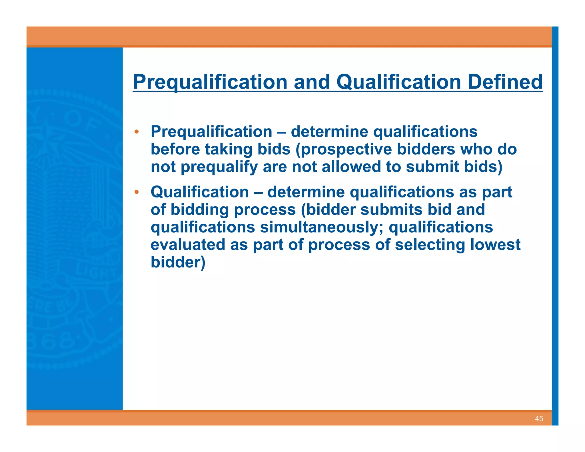 Best Value Contracting for Public Works