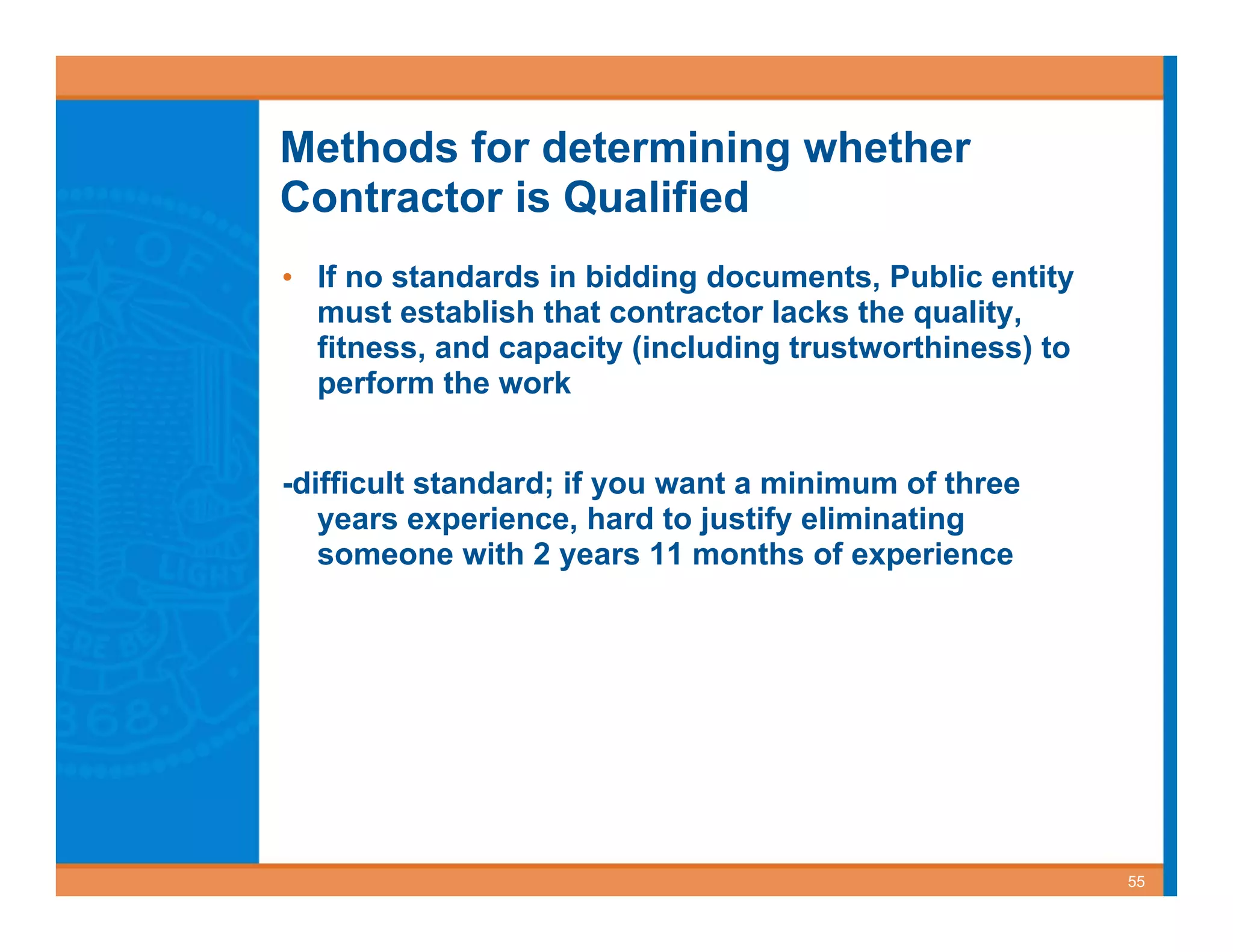 Best Value Contracting for Public Works