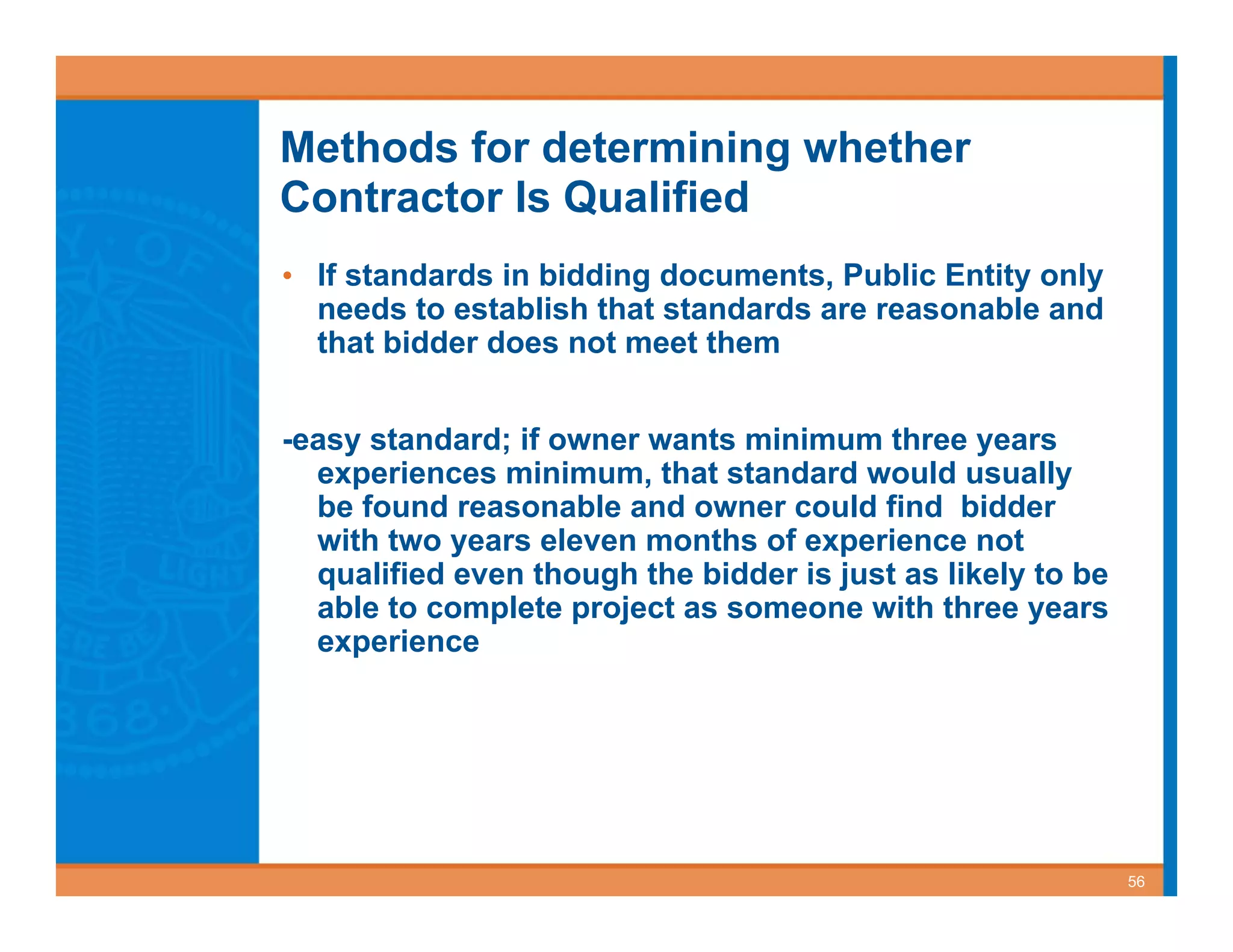 Best Value Contracting for Public Works