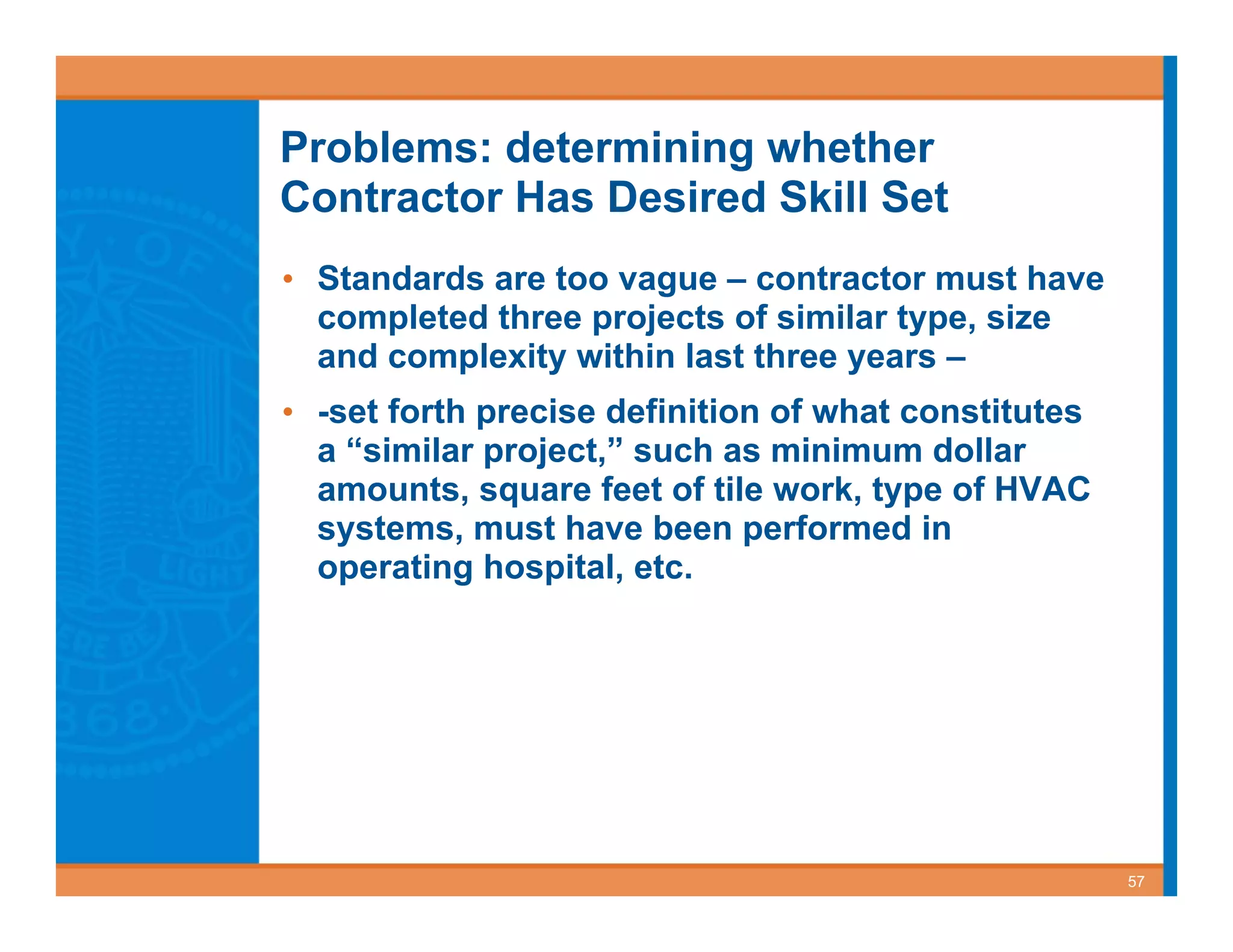 Best Value Contracting for Public Works