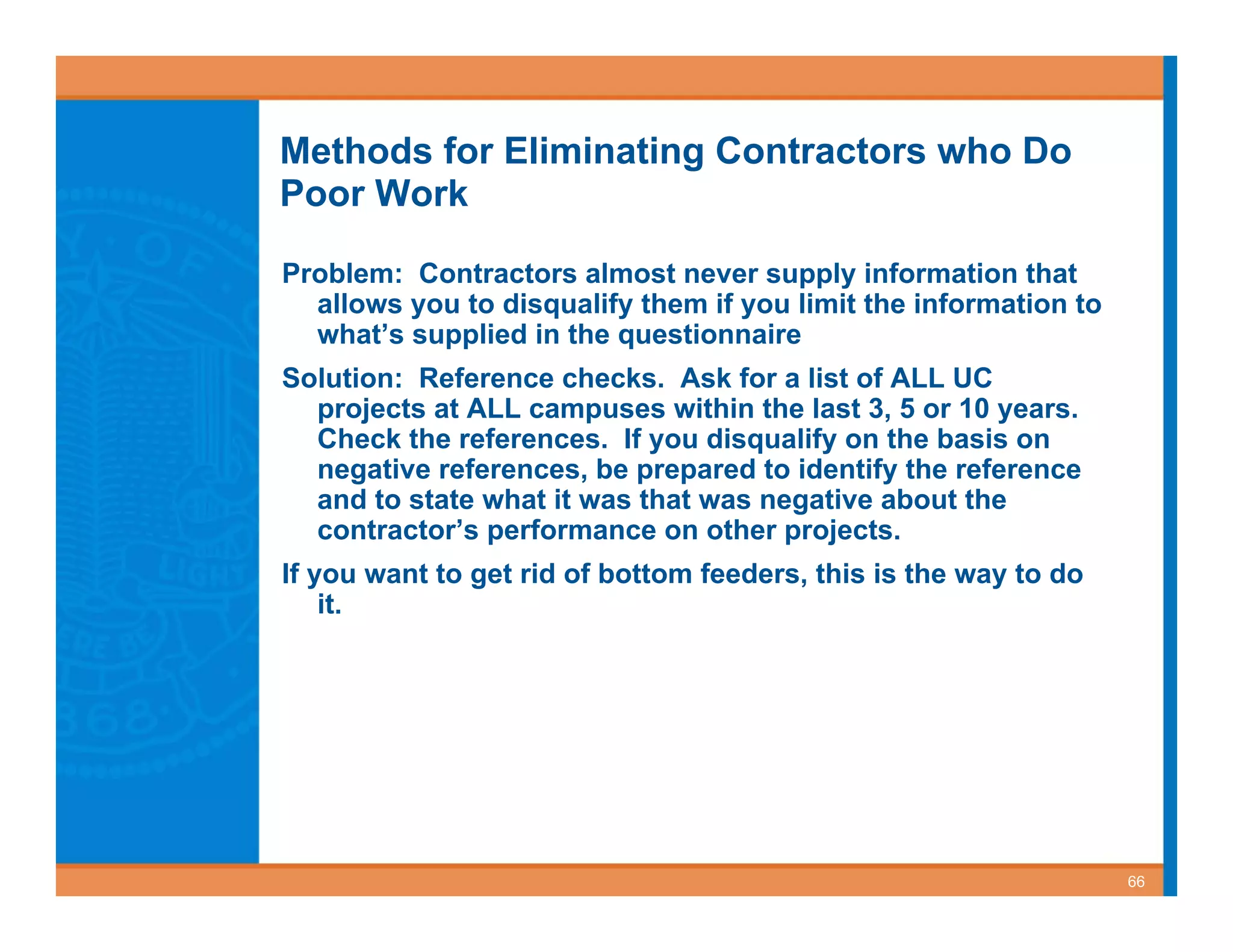 Best Value Contracting for Public Works