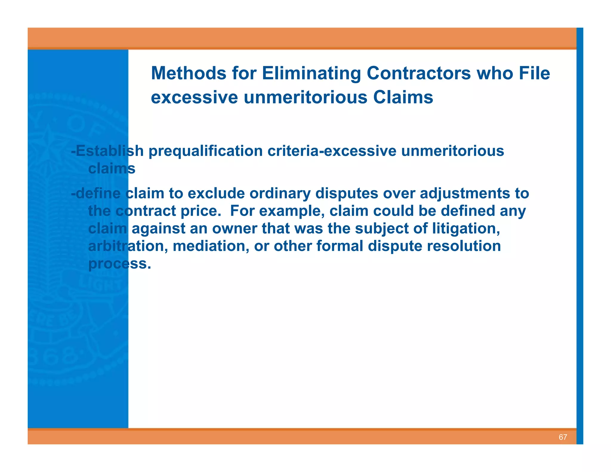 Best Value Contracting for Public Works