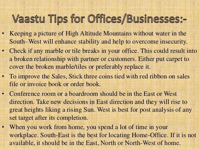 Best Vastu Shastra Tips For Home And Business 2015