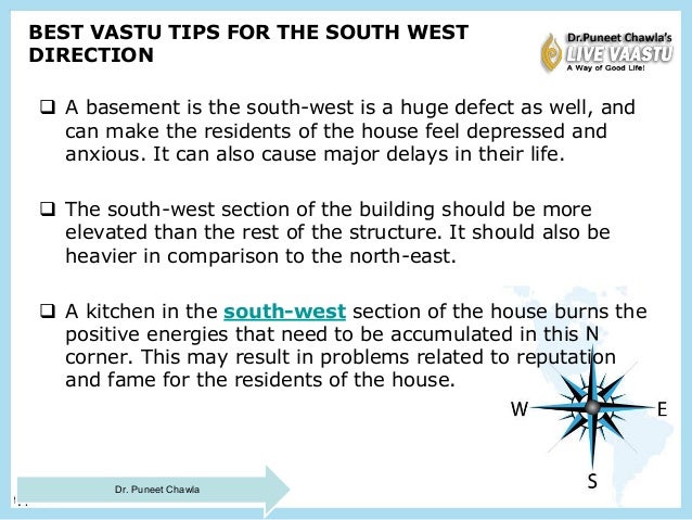 Best Vastu Tips For The South West Direction