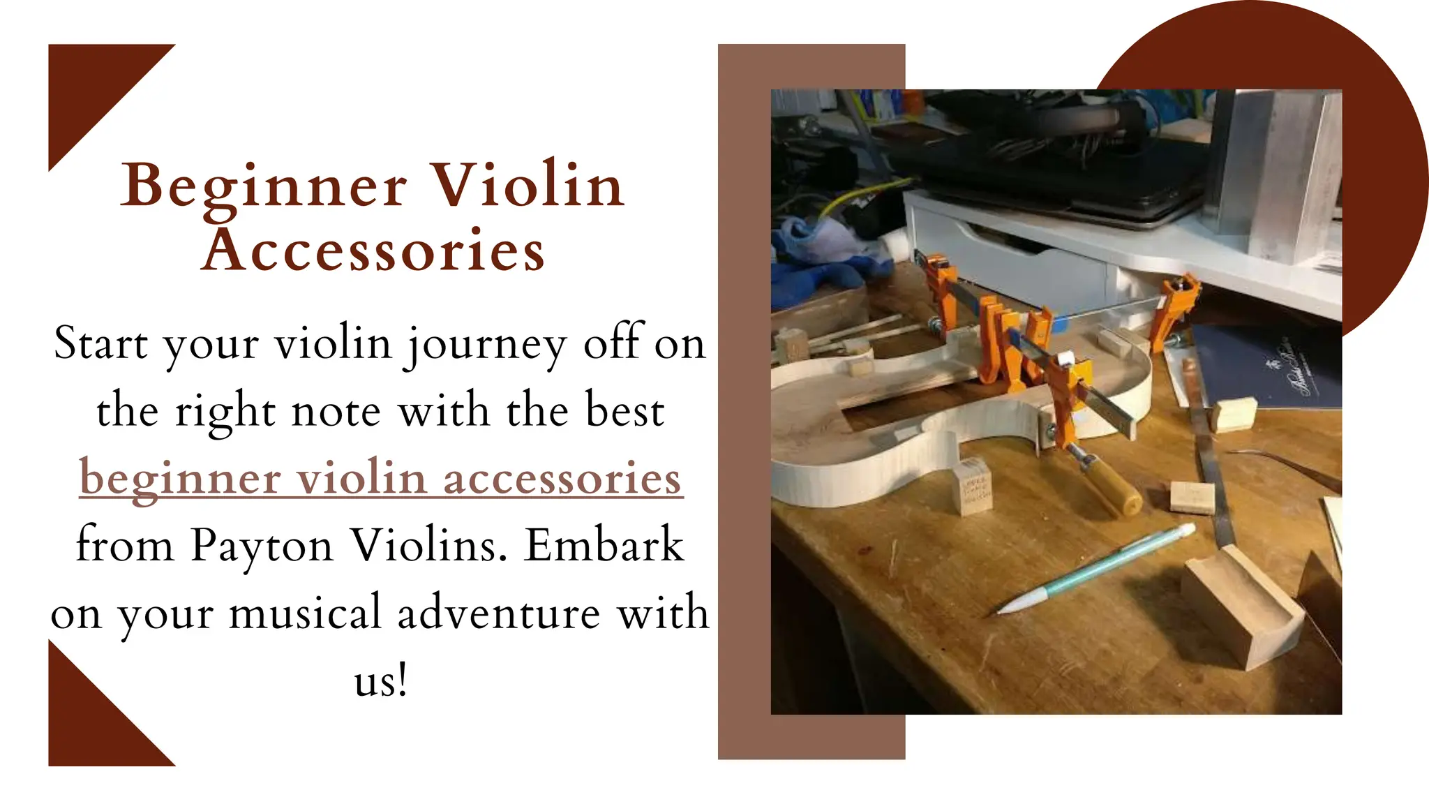 Beginner Violin
Accessories
Start your violin journey off on
the right note with the best
beginner violin accessories
from Payton Violins. Embark
on your musical adventure with
us!
 