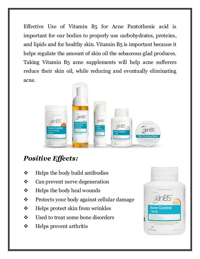 Best vitamin b5 supplements for acne