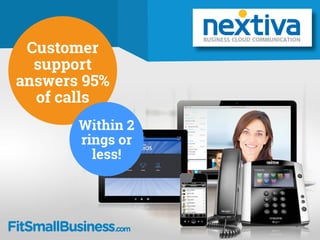 Customer
support
answers 95%
of calls
Within 2
rings or
less!
 