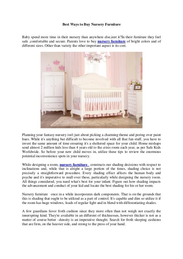 Best Ways To Buy Nursery Furniture