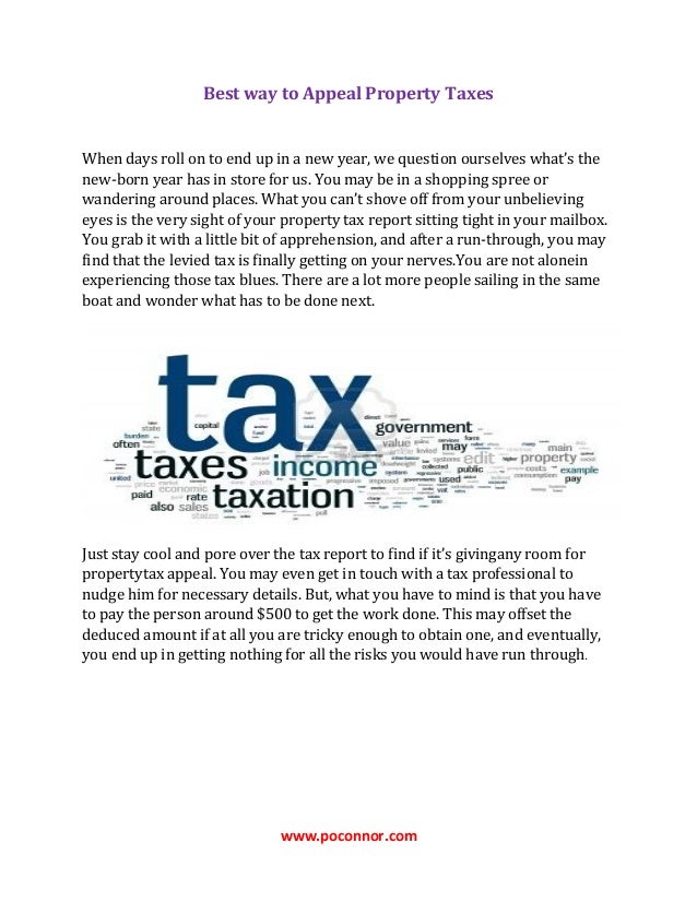 Best way to appeal property taxes