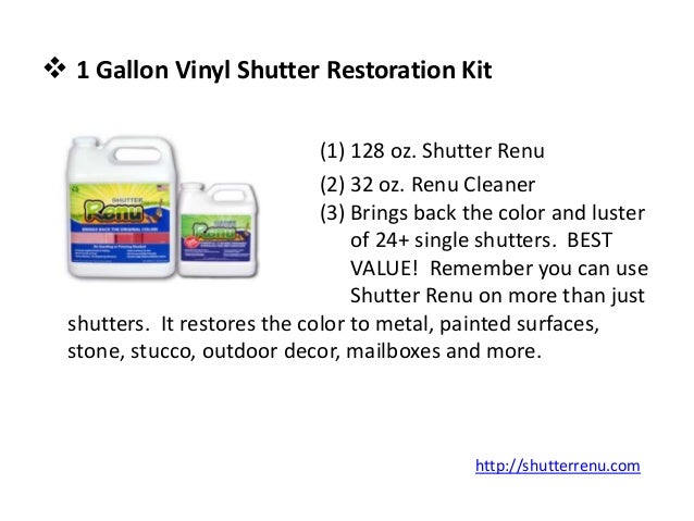 shutters vinyl faded restore