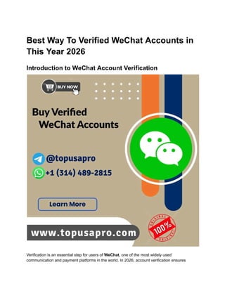 Best Way To Verified WeChat Accounts in This Year 2026.pdf