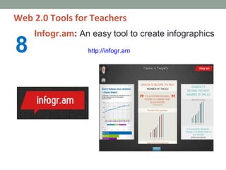 Web 2.0 Tools for Teachers
    Infogr.am: An easy tool to create infographics
8                http://infogr.am
 