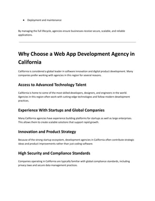 Top Web App Development Agency in California for Businesses (2026 ...