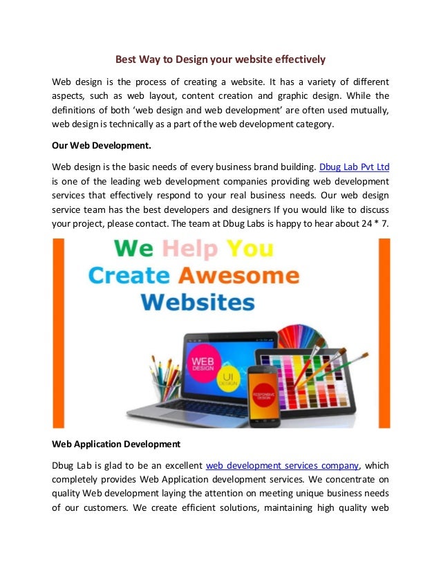 Best Way to Design your website effectively