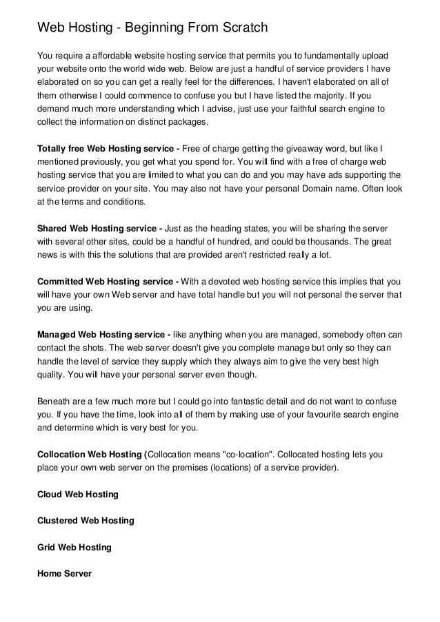 Web Hosting Beginning From Scratch Images, Photos, Reviews