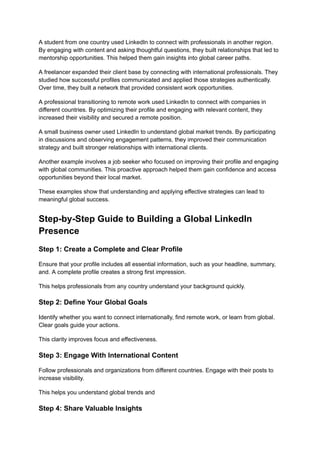 Building a Global LinkedIn Presence: Ethical Strategies for ...