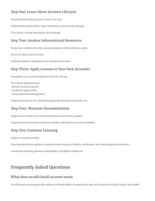 Comprehensive Guide to Safely Understanding and Evaluating Old Gmail ...