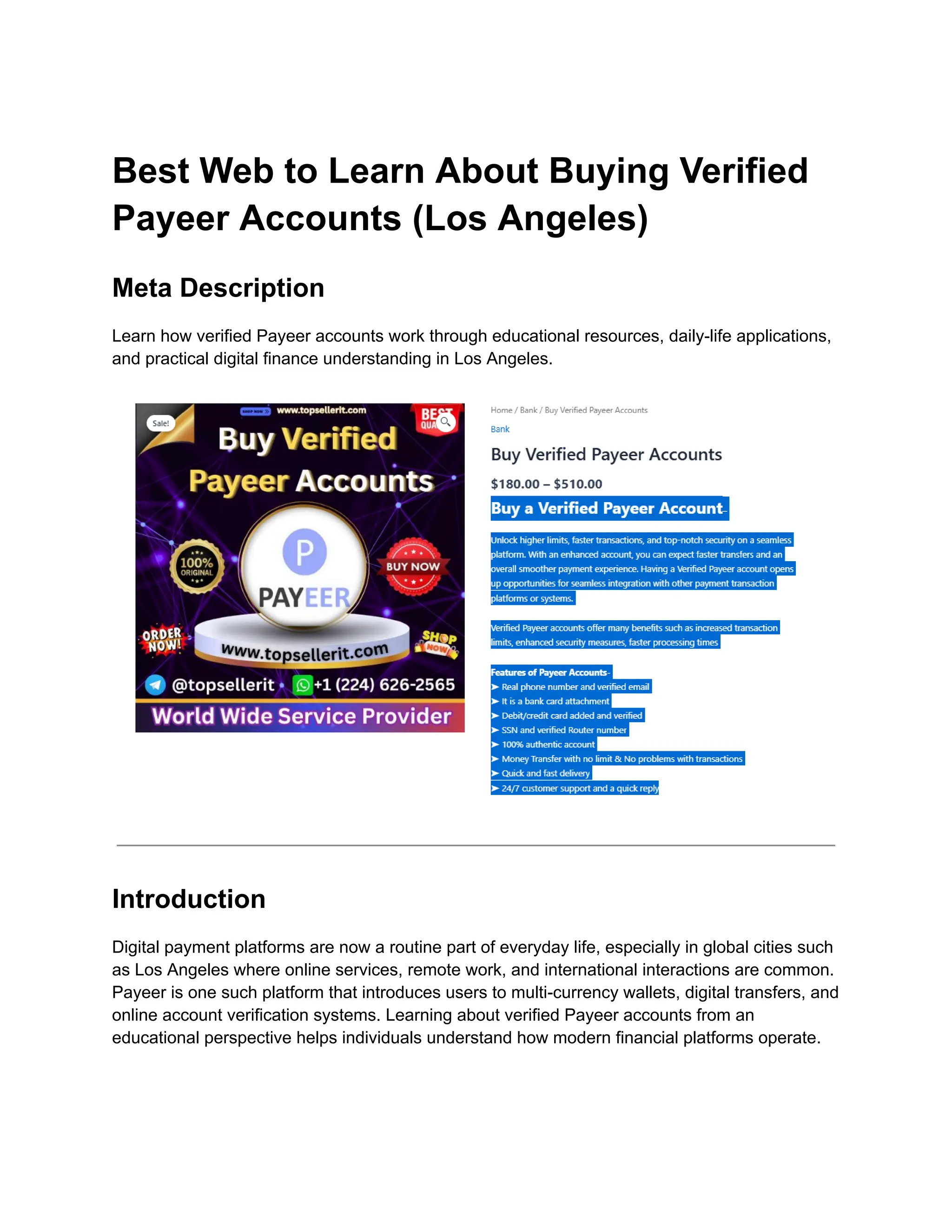 Best Web to Learn About Buying Verified Payeer Accounts (Los Angeles).pdf